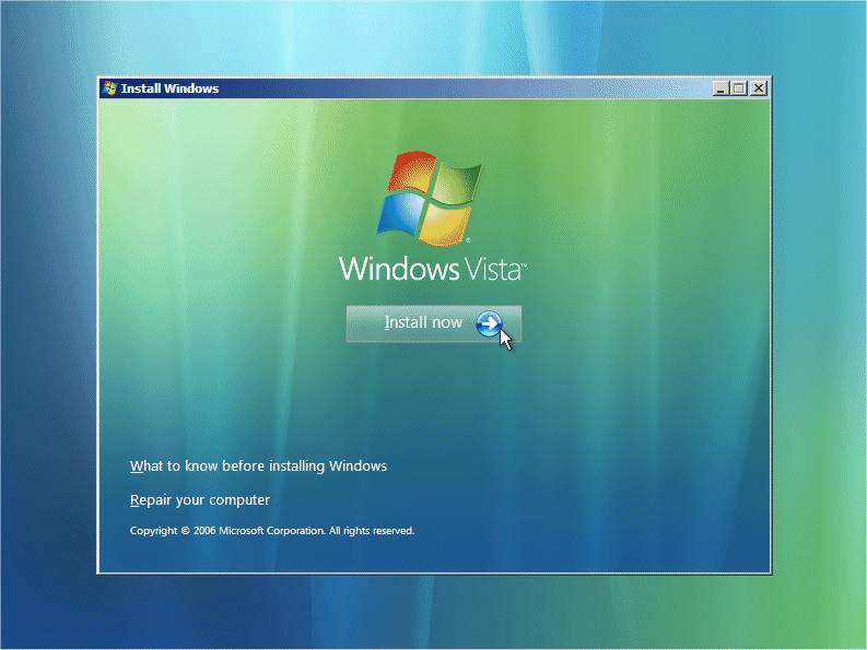Free Windows Vista Startup Disk